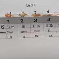 Anelli placcati oro giallo oro rosso (lista C)