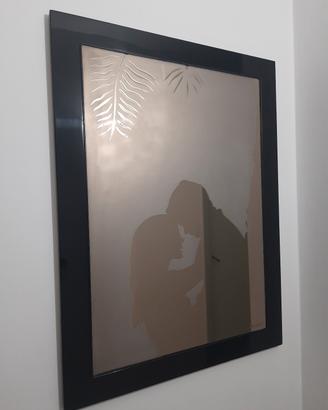 Specchio amanti Nazaret anni 90 laccato nero 