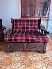 Poltrone - letto in legno massello stile montagna