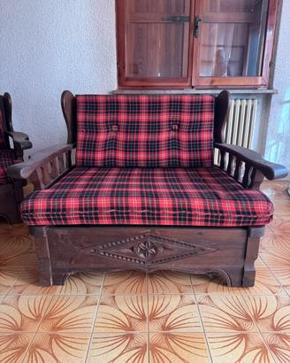 Poltrone - letto in legno massello stile montagna