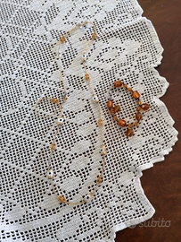 Collana e bracciale in vetro di murano