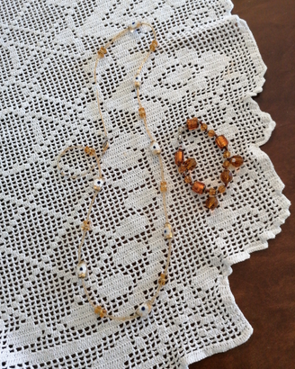 Collana e bracciale in vetro di murano