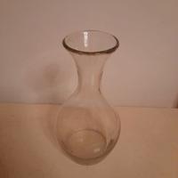 Caraffa Decanter in vetro trasparente vino e fiori