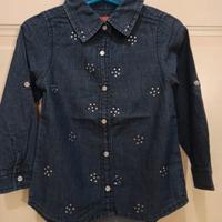 💎 Camicia Denim 4 Anni con Strass