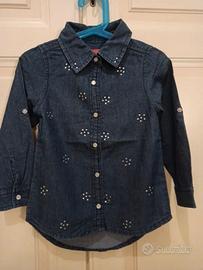 💎 Camicia Denim 4 Anni con Strass