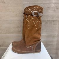 Stivali indianini in pelle scamosciata