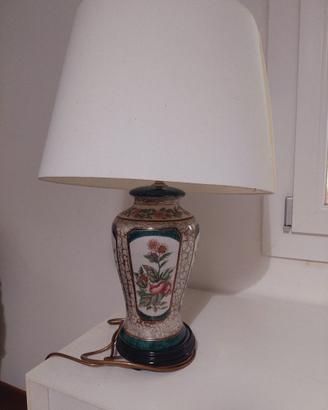 Coppia di lampade cinesi in ceramica craquelé
