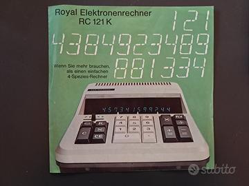 Opuscolo pubblicitario calcolatrice Royal RC 121K