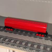 Lego Vagone per Treni Merci Cisterna Rossa