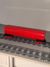 Lego Vagone per Treni Merci Cisterna Rossa