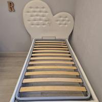 Letto singolo cuore ecopelle