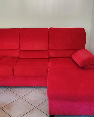 Divano rosso penisola