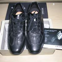 Scarpe GEOX uomo in morbida pelle nera ,misura 43