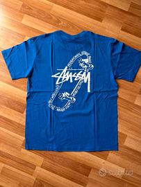 Stussy Skateboard T-Shirt Maglietta Blu Uomo