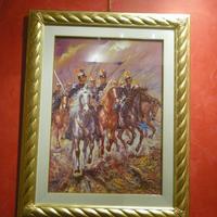 Corsieri a cavallo, serigrafia, G. F. Gonzaga