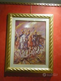 Corsieri a cavallo, serigrafia, G. F. Gonzaga