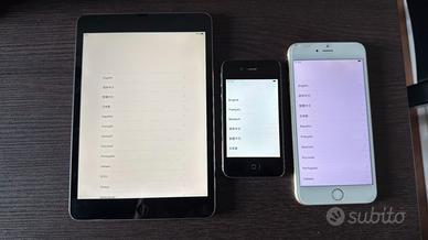 Device Apple iPhone 4S e 6Plus, iPad Mini Wifi