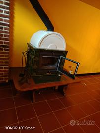 camino da taverna con ripiano in legno massello