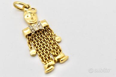 Pomellato ciondolo raro vintage oro 18 kt clown