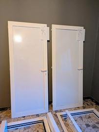2 porte interne in alluminio e vetro + strutture