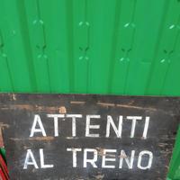 Tabella insegna targa treno pubblicitario