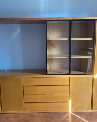 Mobile soggiorno in rovere vintage Tisettanta