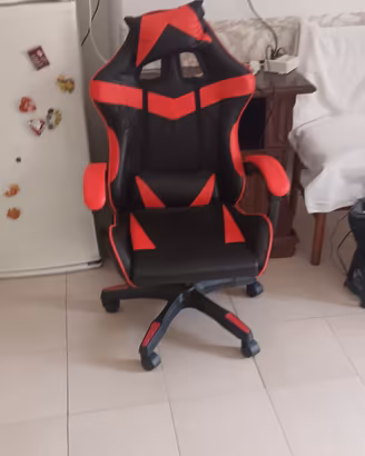Sedia Gaming Racing / Scrivania (Rosso/Nero)