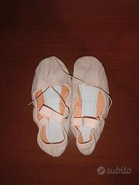 Scarpette danza classica rosa in pelle tg35