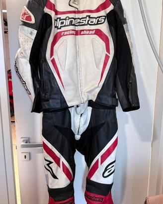 Tuta in pelle moto Alpinestar Motegi tg M