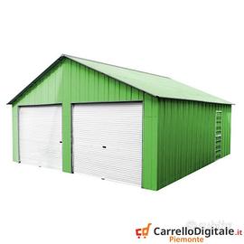 Box acciaio 666x724 due saracinesche verde chiaro