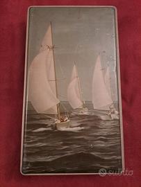 Rara scatola in latta SAIWA anni 1950