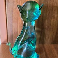 Soprammobile gatto in vetro