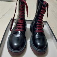 Anfibi donna vera pelle