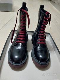 Anfibi donna vera pelle