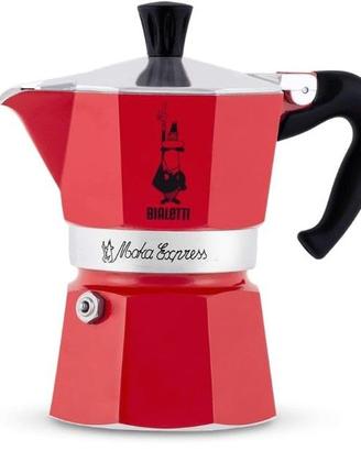 Caffettiera Moka Express Color, 6 Tazze, Manico