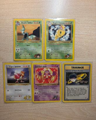 Lotto carte Pokémon Gym Heroes uncom.