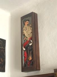 2 Cantinette in legno scolpito