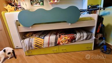 Letto a castello con secondo letto estraibile