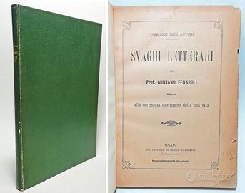 SVAGHI LETTERARI - FENAROLI GIULIANO 1889