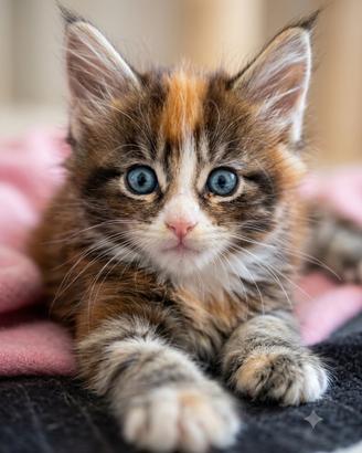 Maine coon occhi blu
