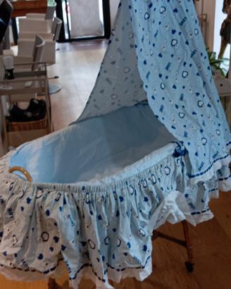 culla vimini anni 70. 