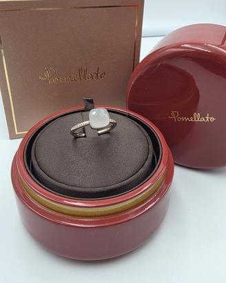ANELLO POMELLATO NUDO ORO QUARZO DIAMANTI