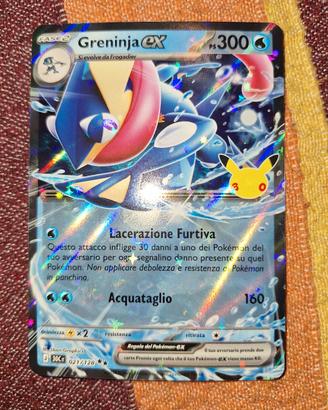 carta pokemon greninja ex 30 anniversario