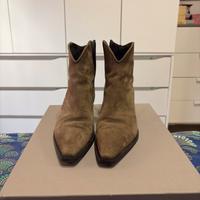 Tronchetto texano camoscio beige 38 stelio malori