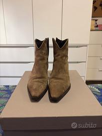 Tronchetto texano camoscio beige 38 stelio malori