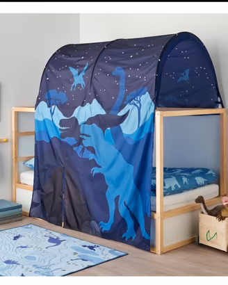 🦖 Letto Kura con tenda dinosauri