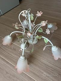 Lampadario vintage a fiori - Stile romantico