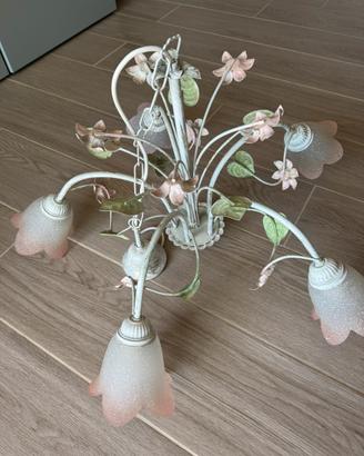 Lampadario vintage a fiori - Stile romantico