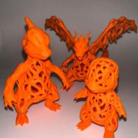 Statue Pokémon Charmander, Charmeleon, Charizard S