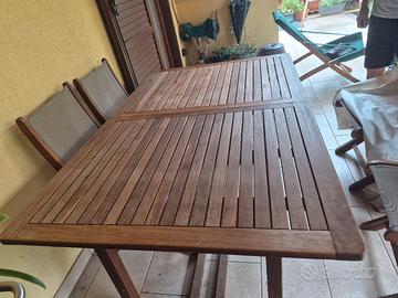 Tavolo ida esterno n legno + 6 sedie 